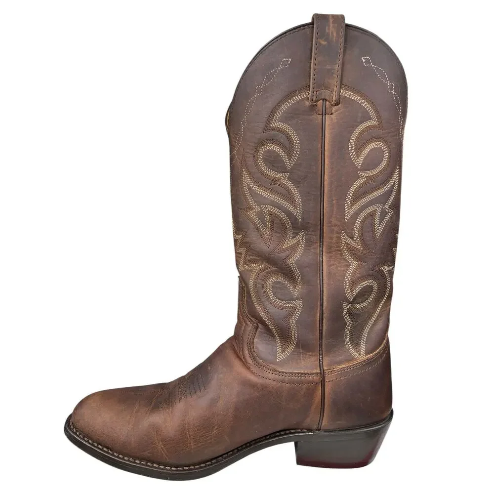 Dan Post Men’s Brown Leather Western Cowboy Boot Size US 10 D